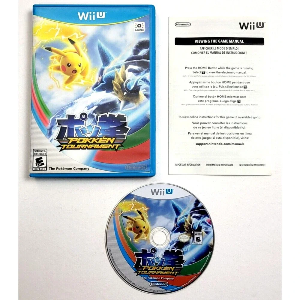 POKKEN TOURNAMENT‎ - WII U GAME - GAME & CASE